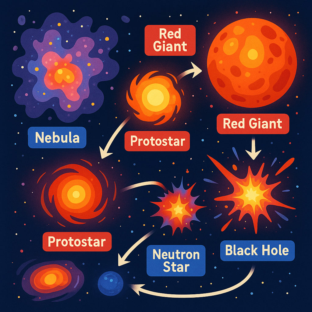 The Future of Stars: How They Are Born and How They Die