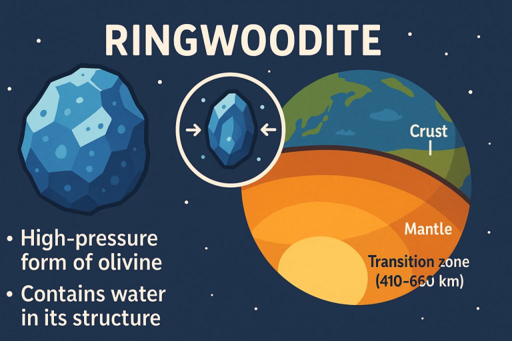 Ringwoodite: The Water-Holding Mineral Hidden Deep Within the Earth