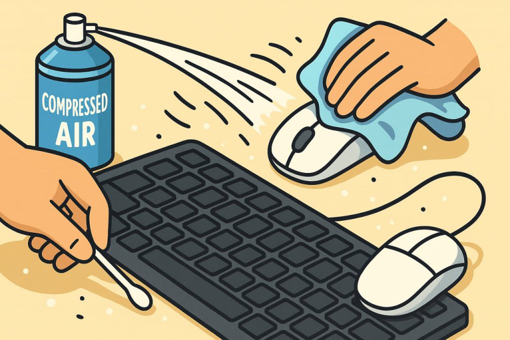 How to Clean Your Computer Keyboard and Mouse