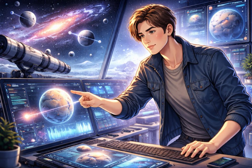 AI for Telescope Data Analysis: Discovering New Planets and Galaxies