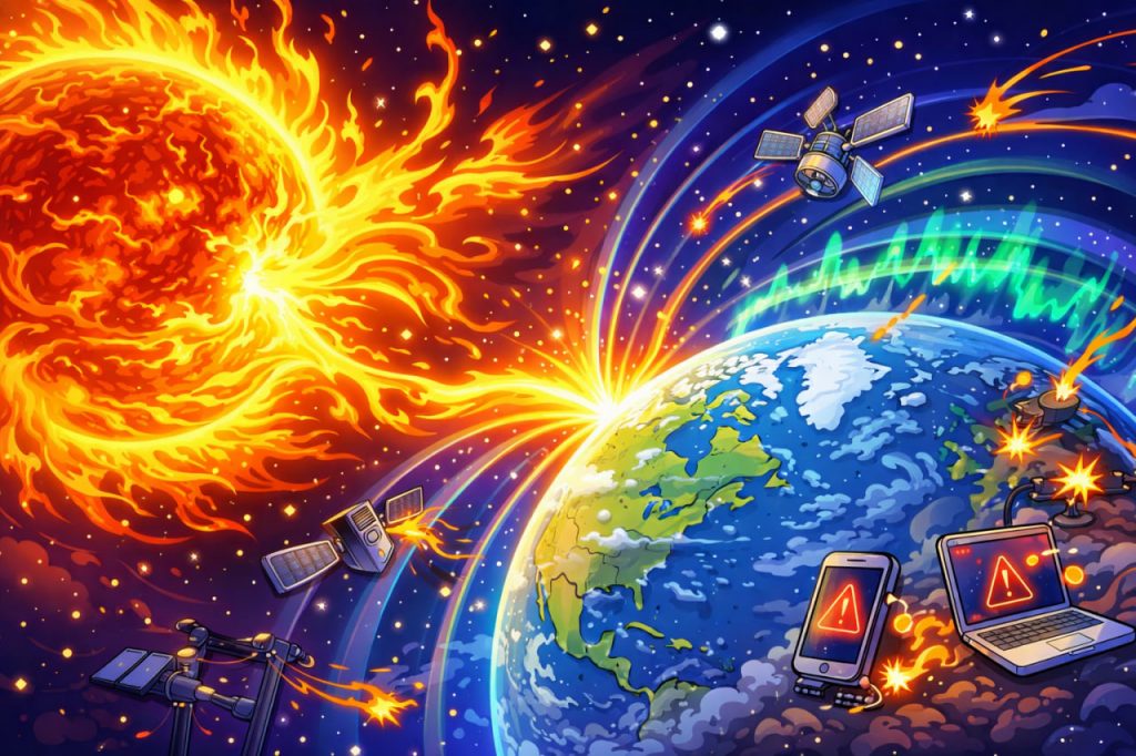 Space Weather: How Solar Storms Could Disrupt Electricity and the Internet