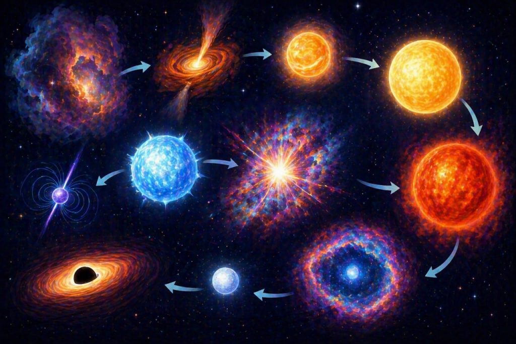 How Stars Are Born and Die: The Life Cycle of Stars