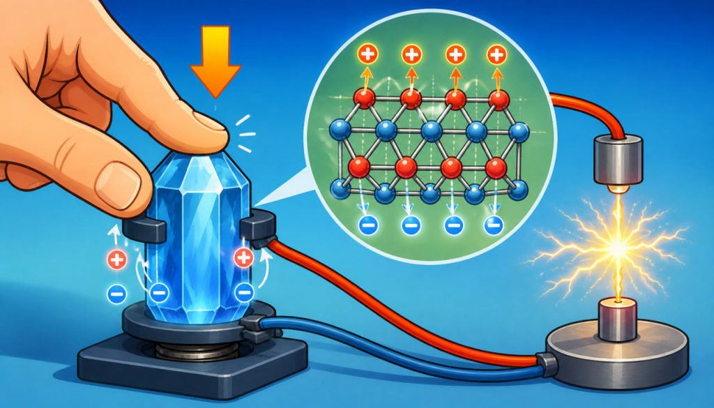 Piezoelectric Effect: How to Generate a Spark by Compressing a Crystal