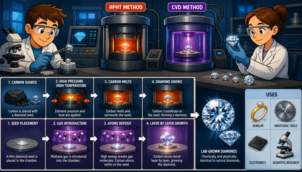 How Diamonds Are Grown: The Science Behind Lab-Created Gems
