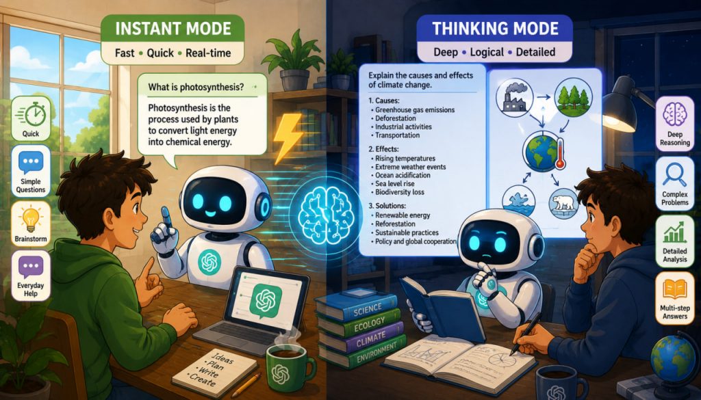 ChatGPT: Instant Mode and Thinking Mode — How Modern AI Responses Work