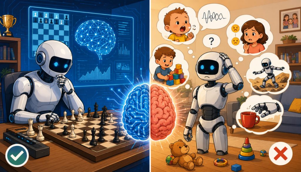 Moravec’s Paradox: Why Chess Is Easy for AI but Baby Talk Is Hard