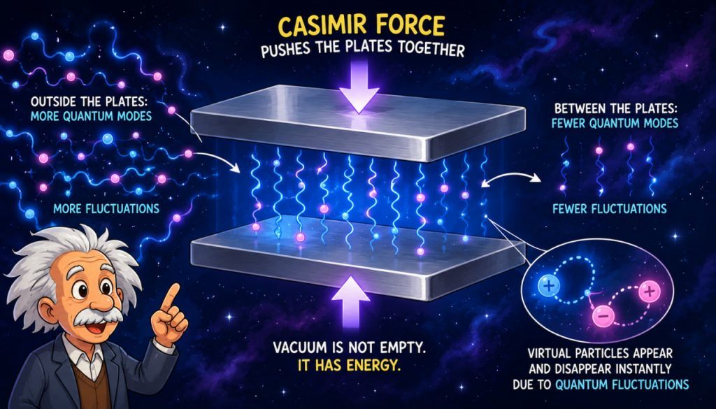 The Casimir Effect: How the “Force of Nothingness” Makes Objects Stick Together in a Vacuum
