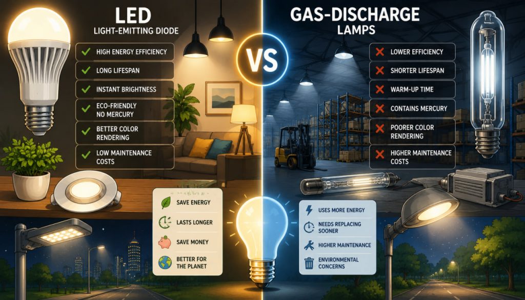 LED vs Gas-Discharge Lamps: Which Lighting Technology Should You Choose?