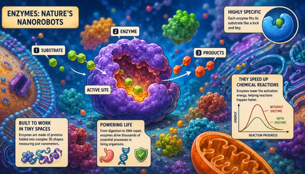 Enzymes: Biological Nanorobots That Outlive Molecules
