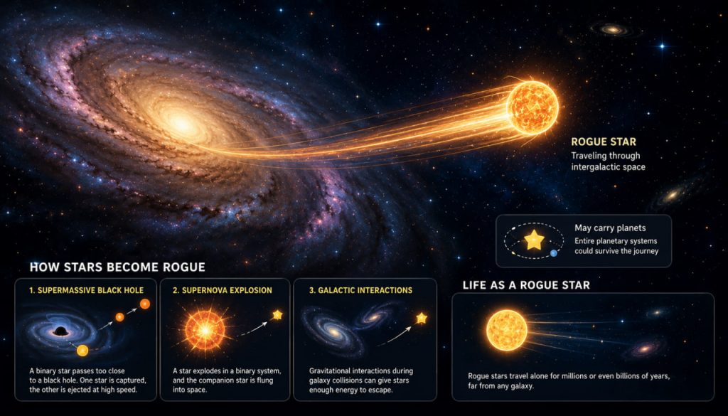 Rogue Stars: The Cosmic Wanderers Ejected from Galaxies