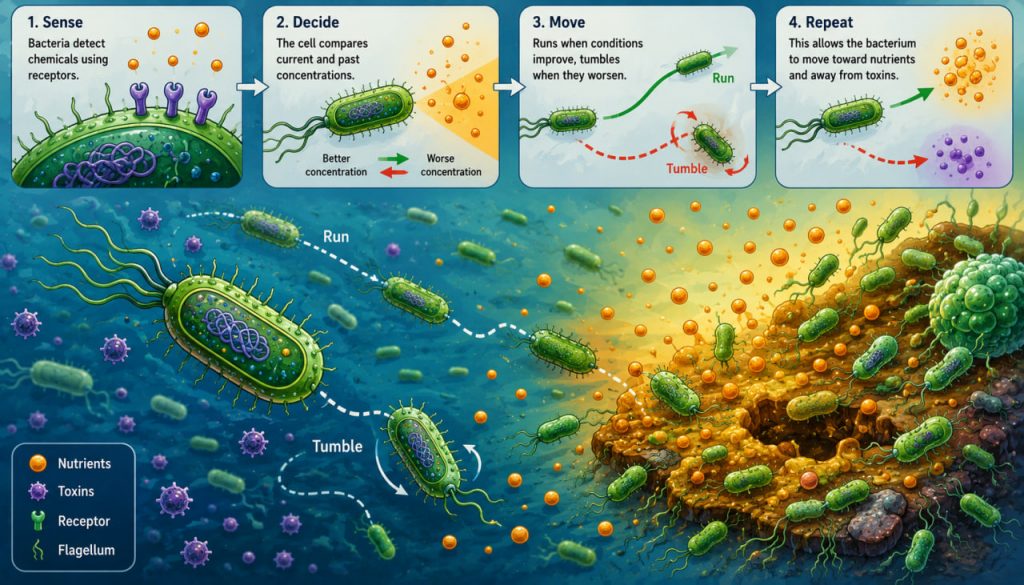 Chemotaxis: How Do Bacteria Find and Consume Food?