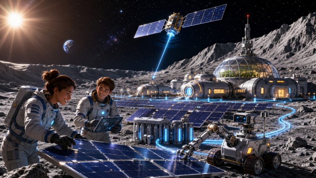 Solar Energy in Space: Powering Satellites and Future Moon Bases