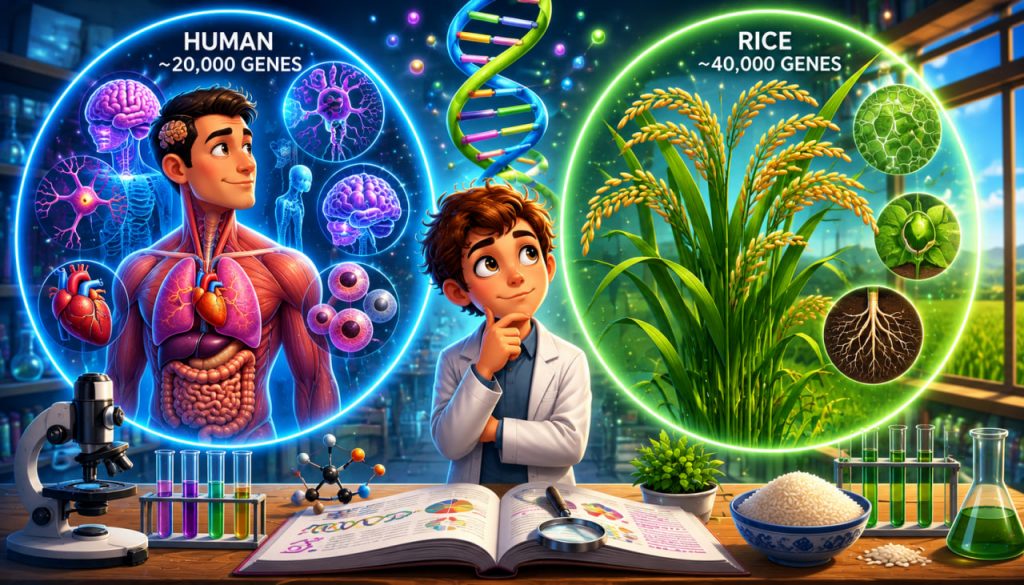 Why Do Humans Have Fewer Genes Than Rice? The Surprising Truth About Genome Complexity