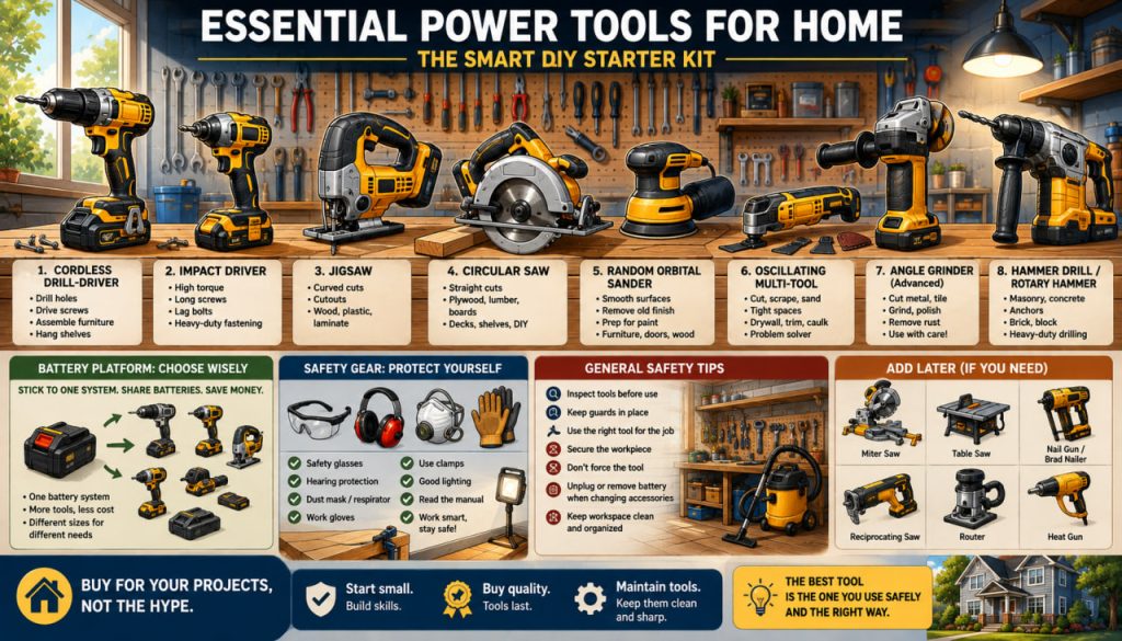 Essential Power Tools for Home: What You Really Need for DIY Repairs and Projects