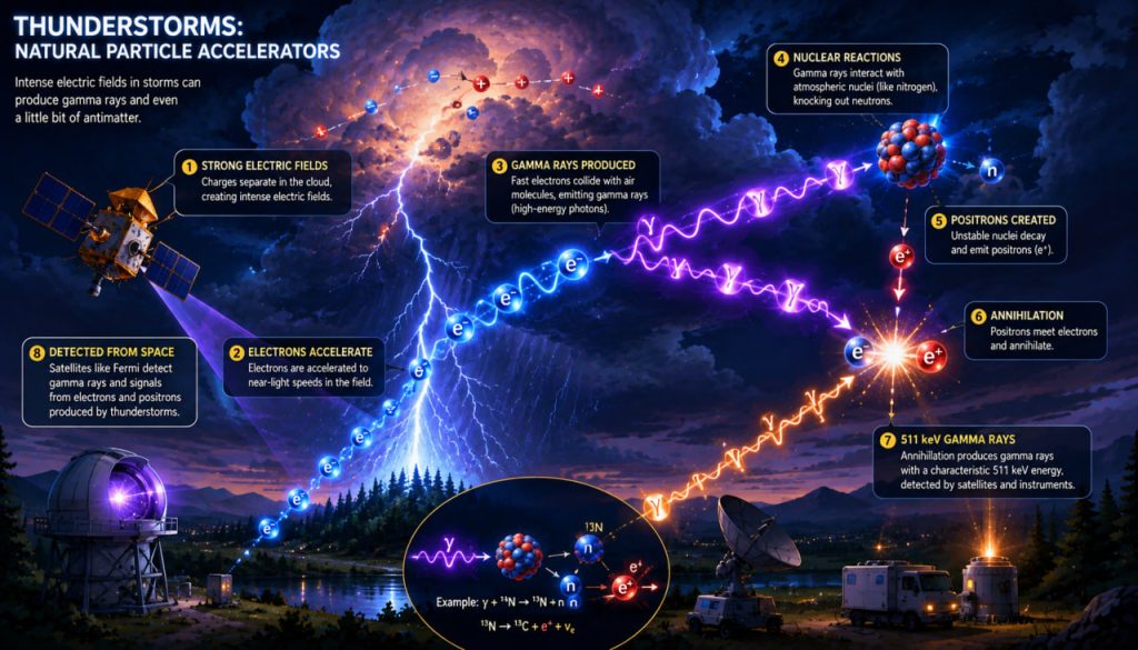 Gamma Rays from Thunderstorms: Do Ordinary Storms Really Produce Antimatter?