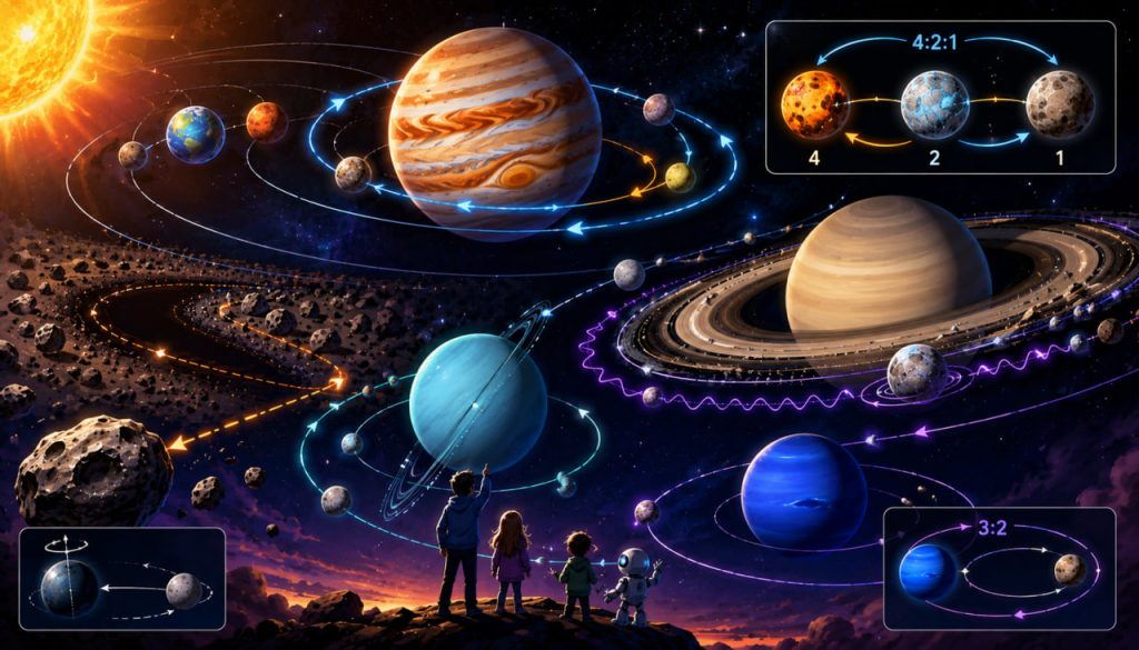 Orbital Resonance: How Gravity Synchronizes Orbits Across the Solar System