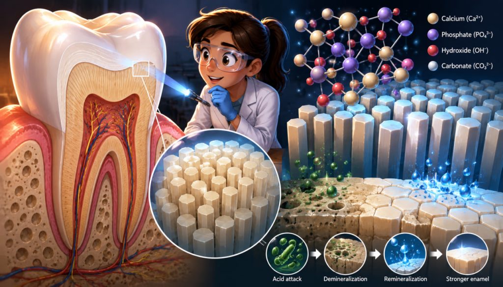 Ionic Crystals in Biology: How Tooth Enamel Becomes One of Nature’s Most Advanced Ceramics