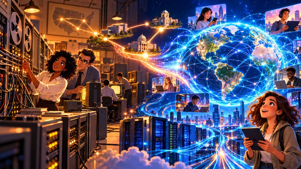 The History of the Internet: From Military Research Networks to a Global Communication System